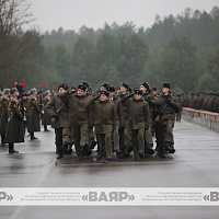 Торжественная церемония принятия новым пополнением Военной присяги 